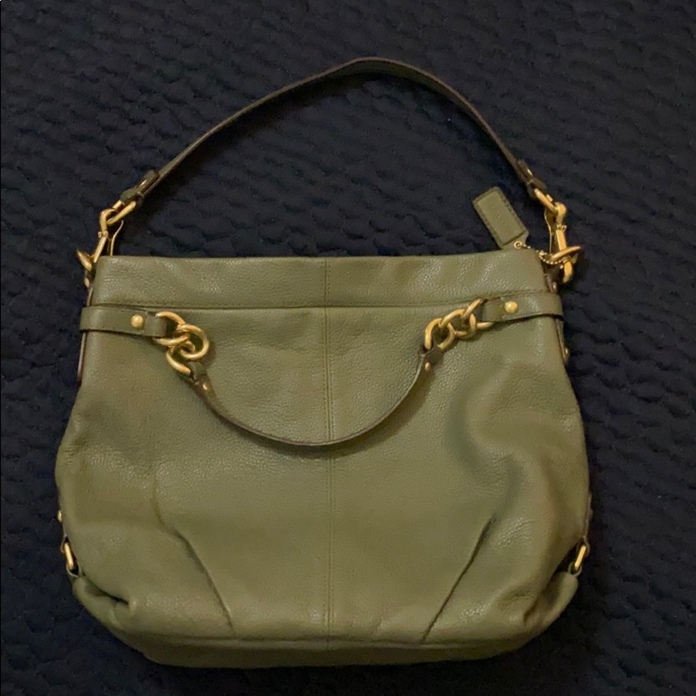 Olive Green Coach Boho Bag